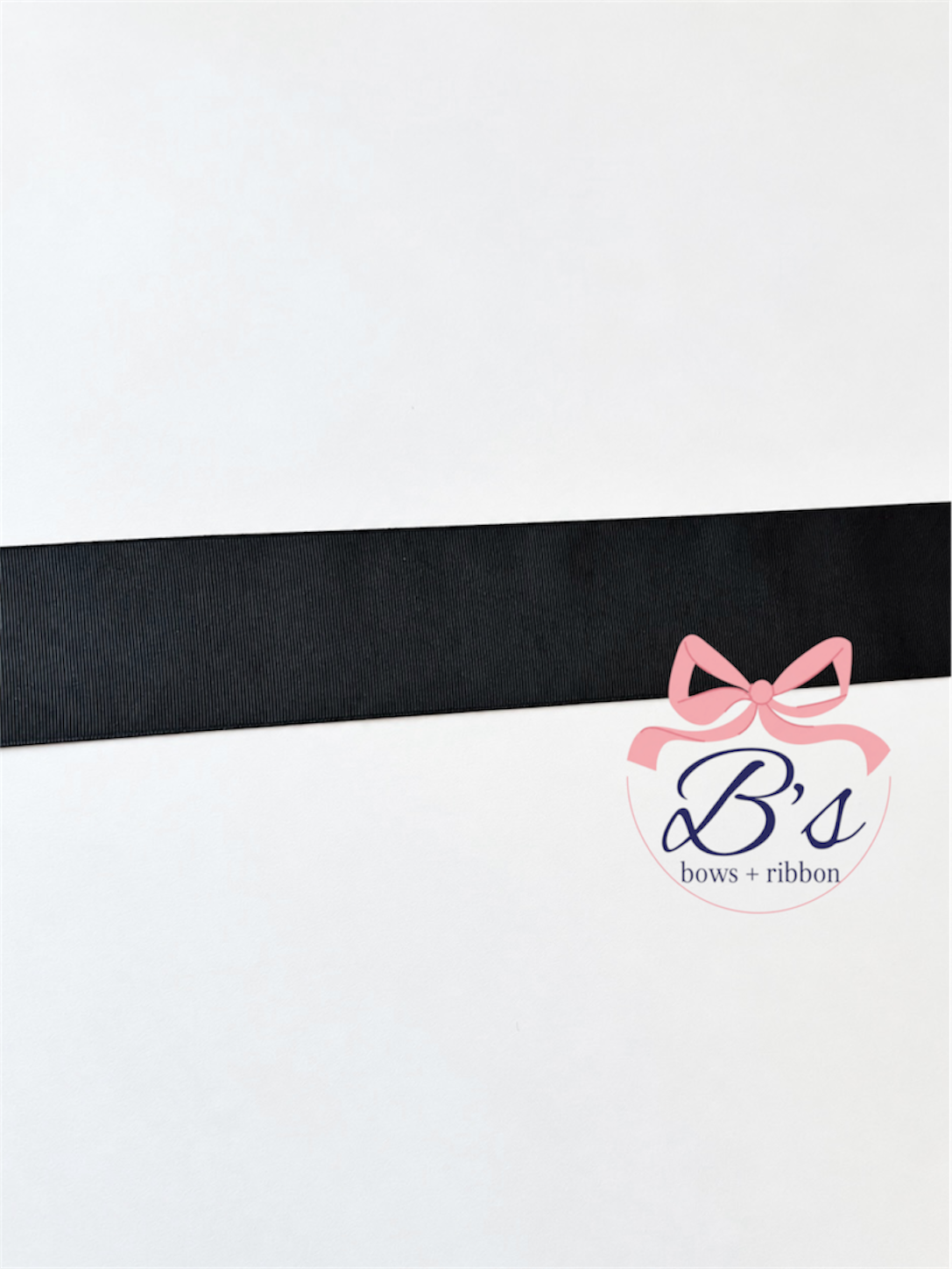 2.25” Black Solid Grosgrain