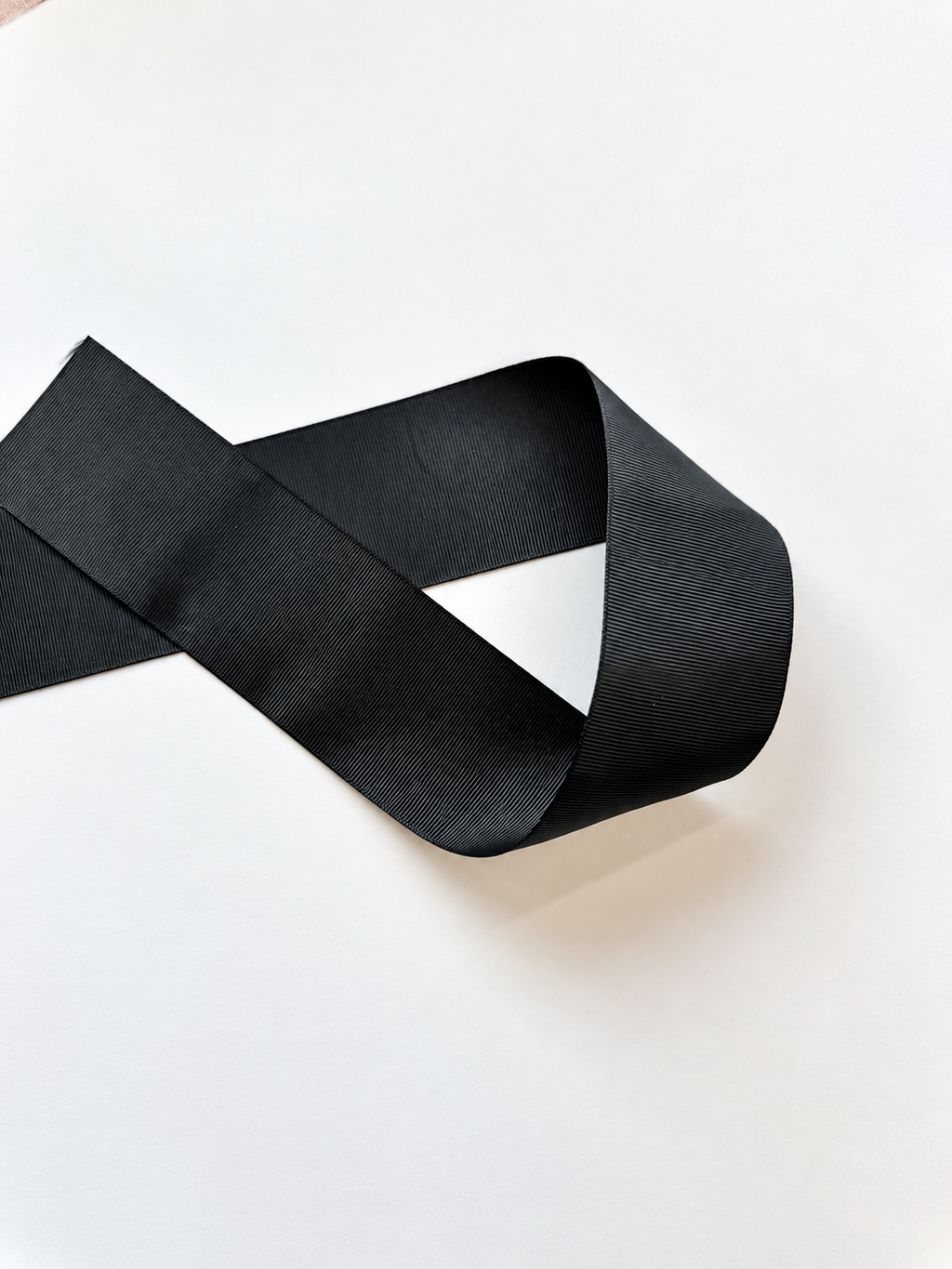 2.25” Black Solid Grosgrain