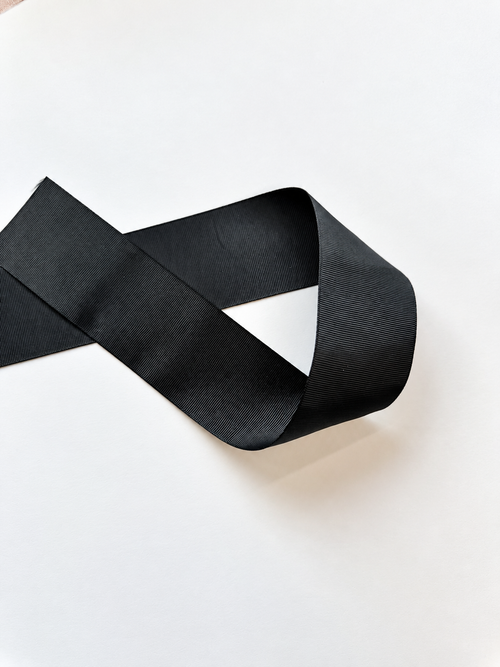 2.25” Black Solid Grosgrain