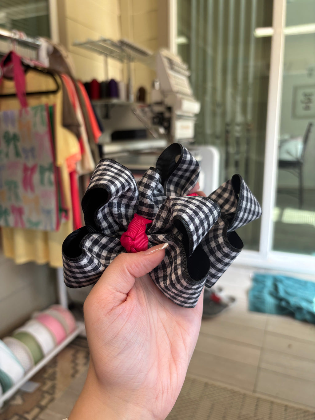 3” Black Gingham Piggies
