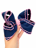 Navy Moonstitch Bow