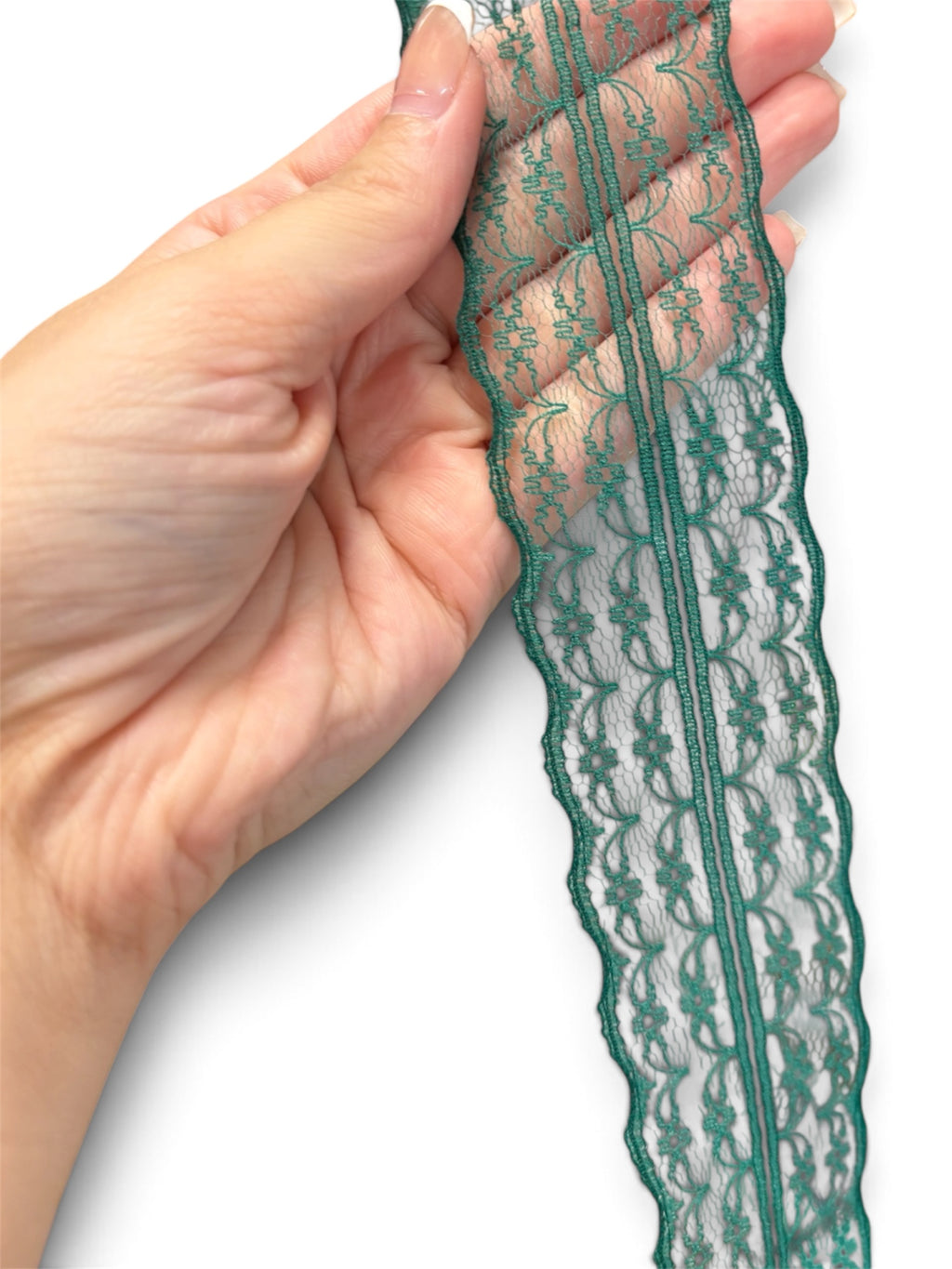 1.75” Emerald Green Lace