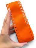 2.25” Orange Grosgrain Scallop