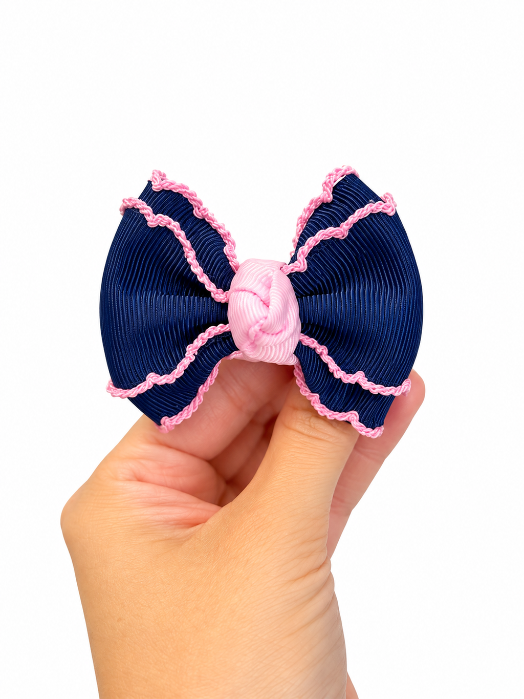 Navy Moonstitch Bow Sister Bundle