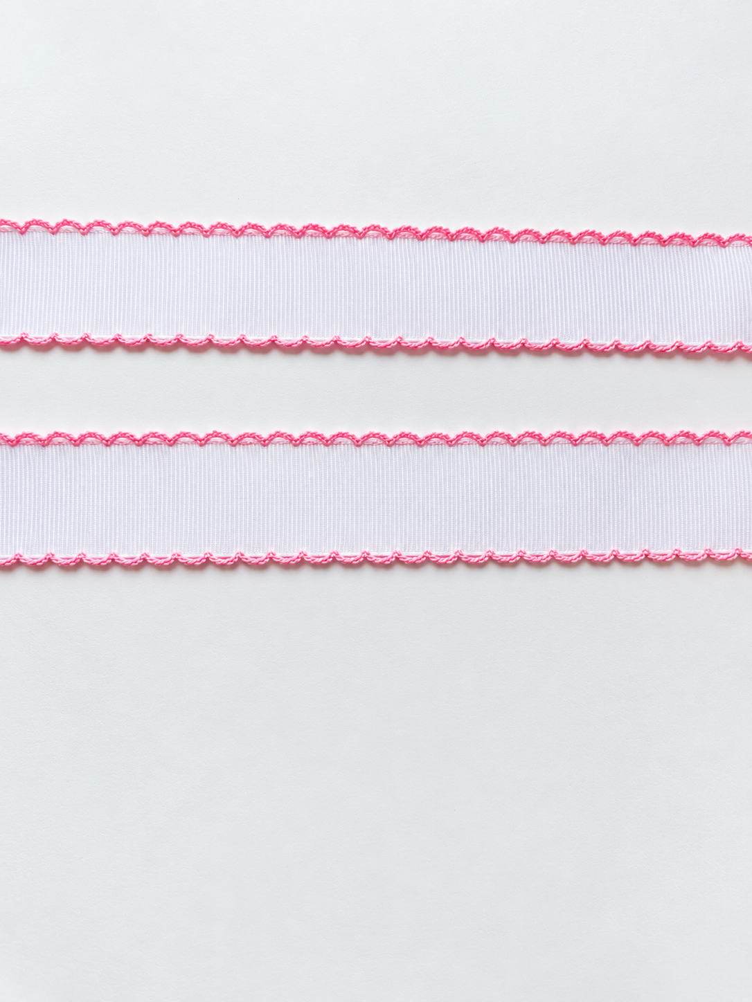 White w/ Pearl Pink Moonstitch