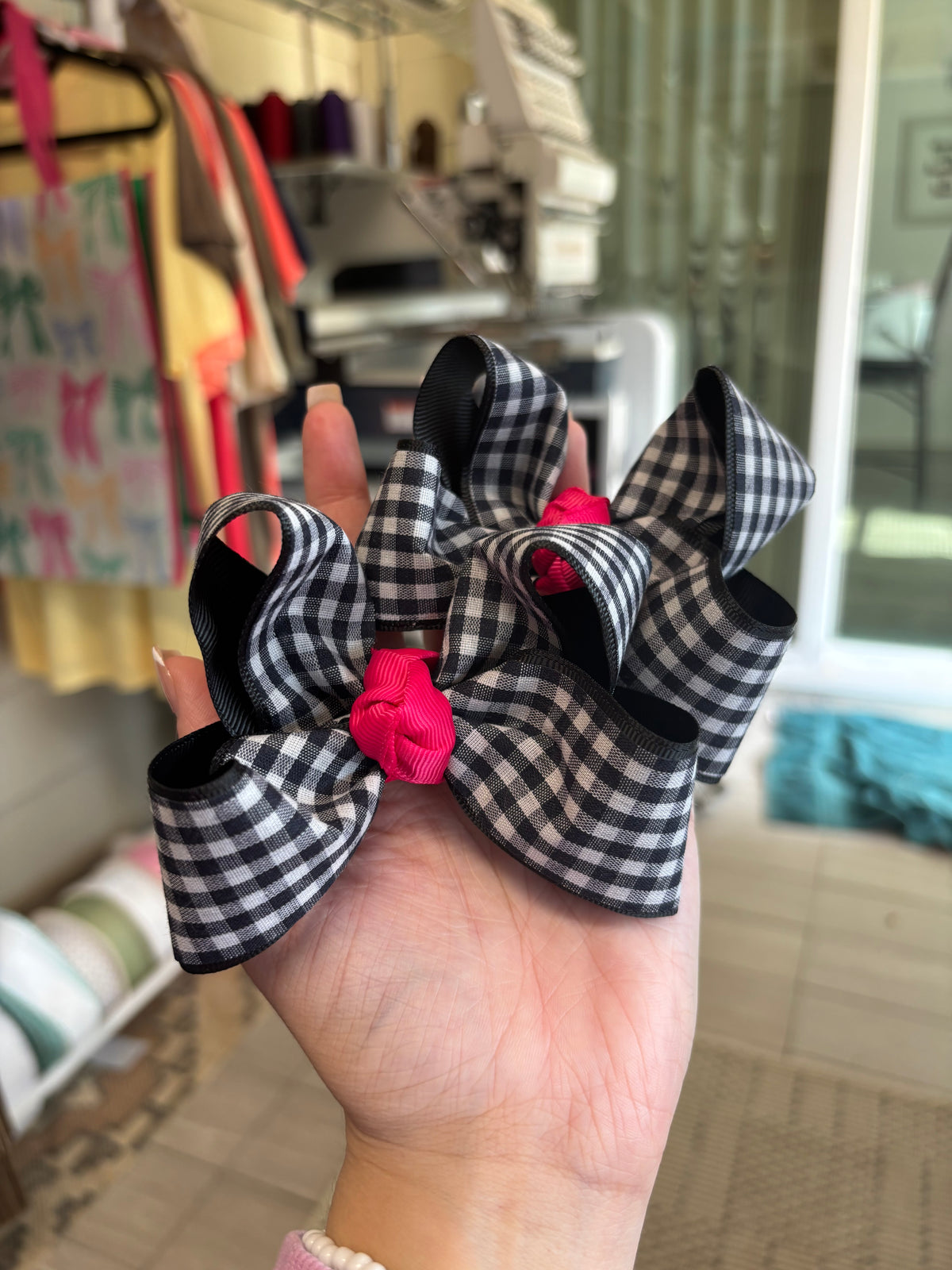 3” Black Gingham Piggies