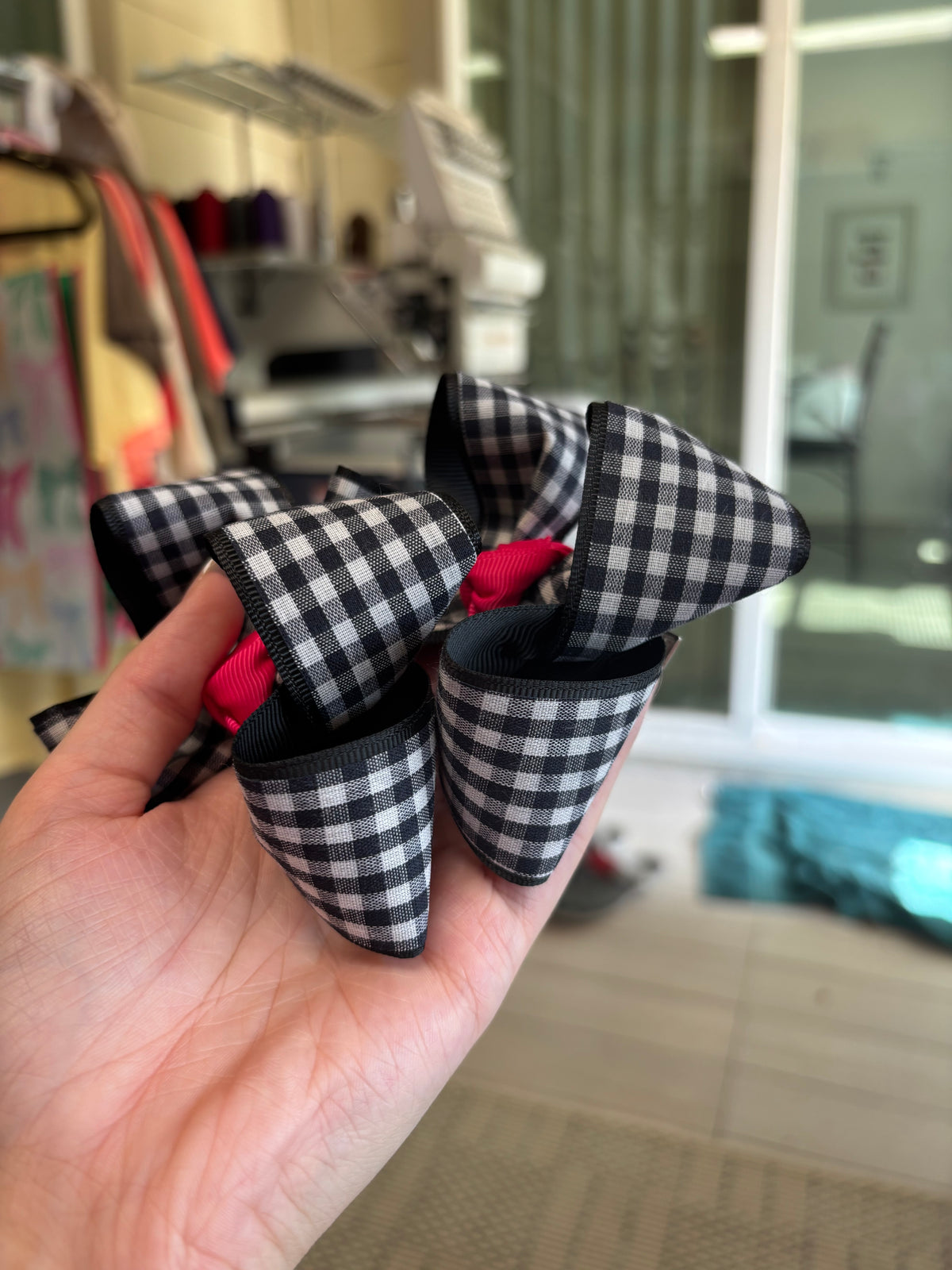 3” Black Gingham Piggies